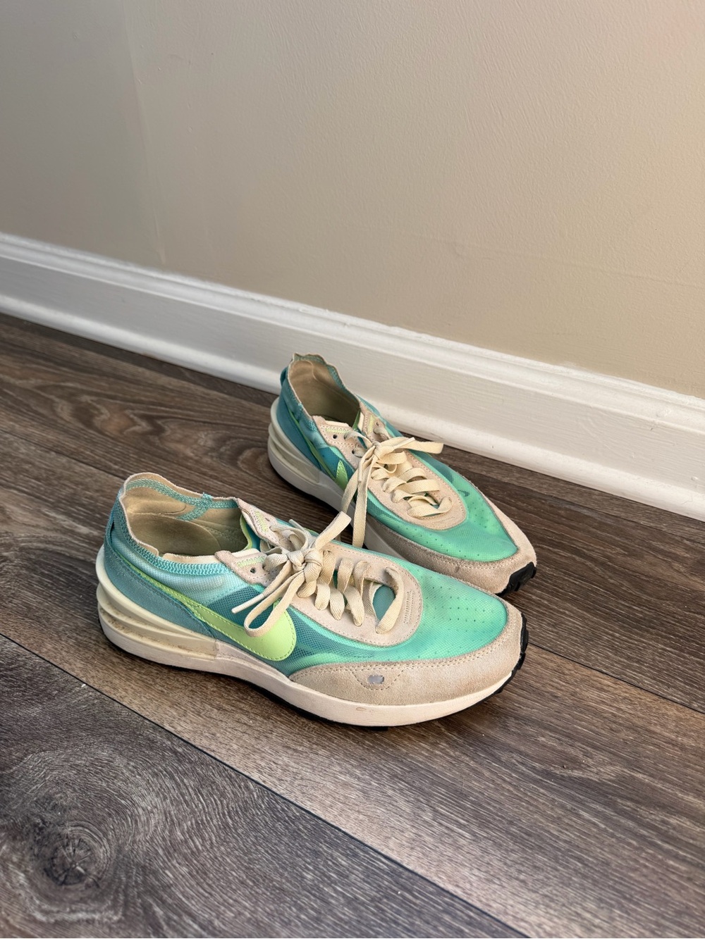 Nike Mint Green & Cream Runner Sneakers